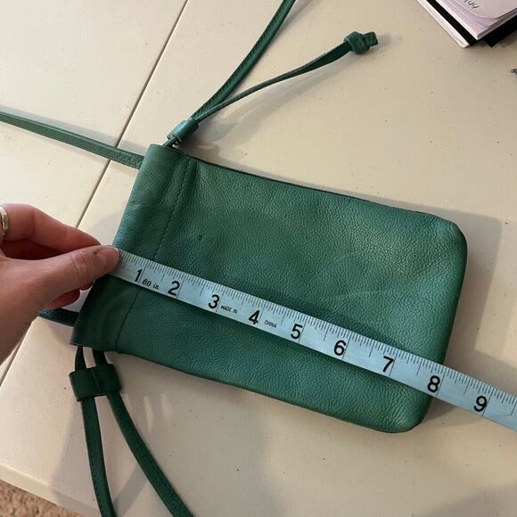 Madewell Piazza Bucket Jade Green Genuine Leather Drawstring Crossbody Bag - Picture 10 of 12